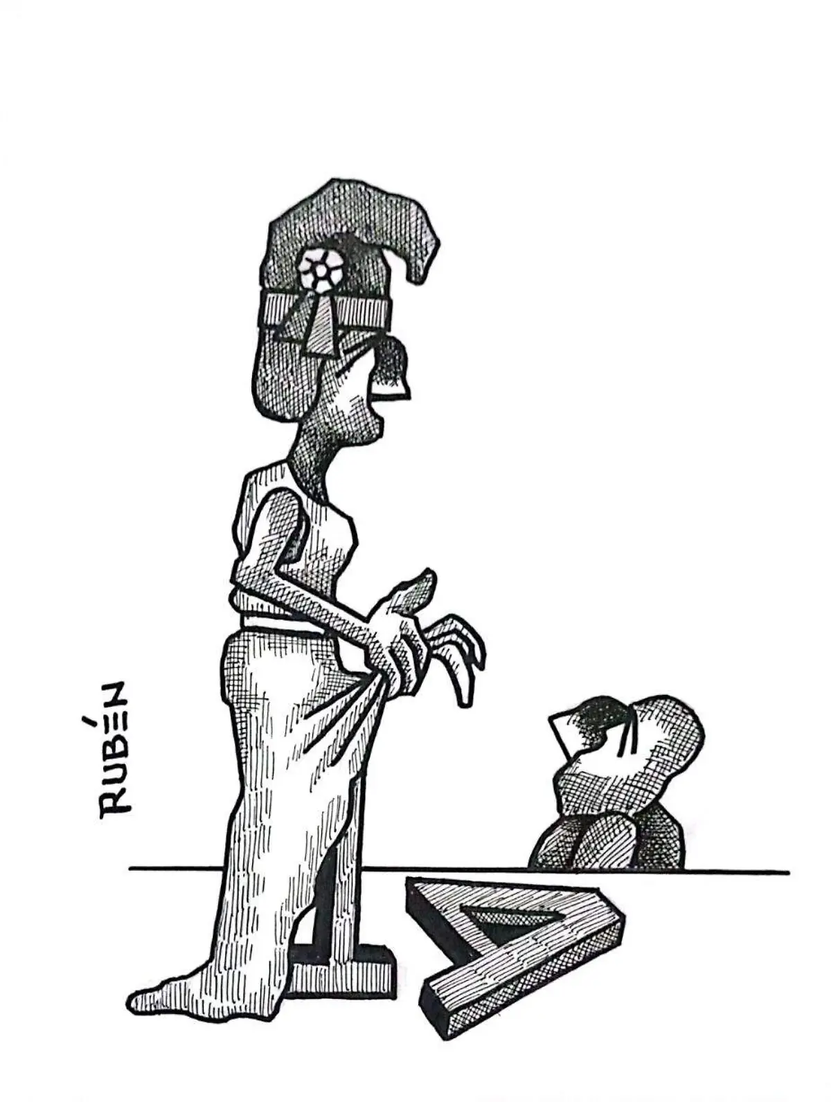 cartón RUBEN ''ADELANTE PISO PAREJO''